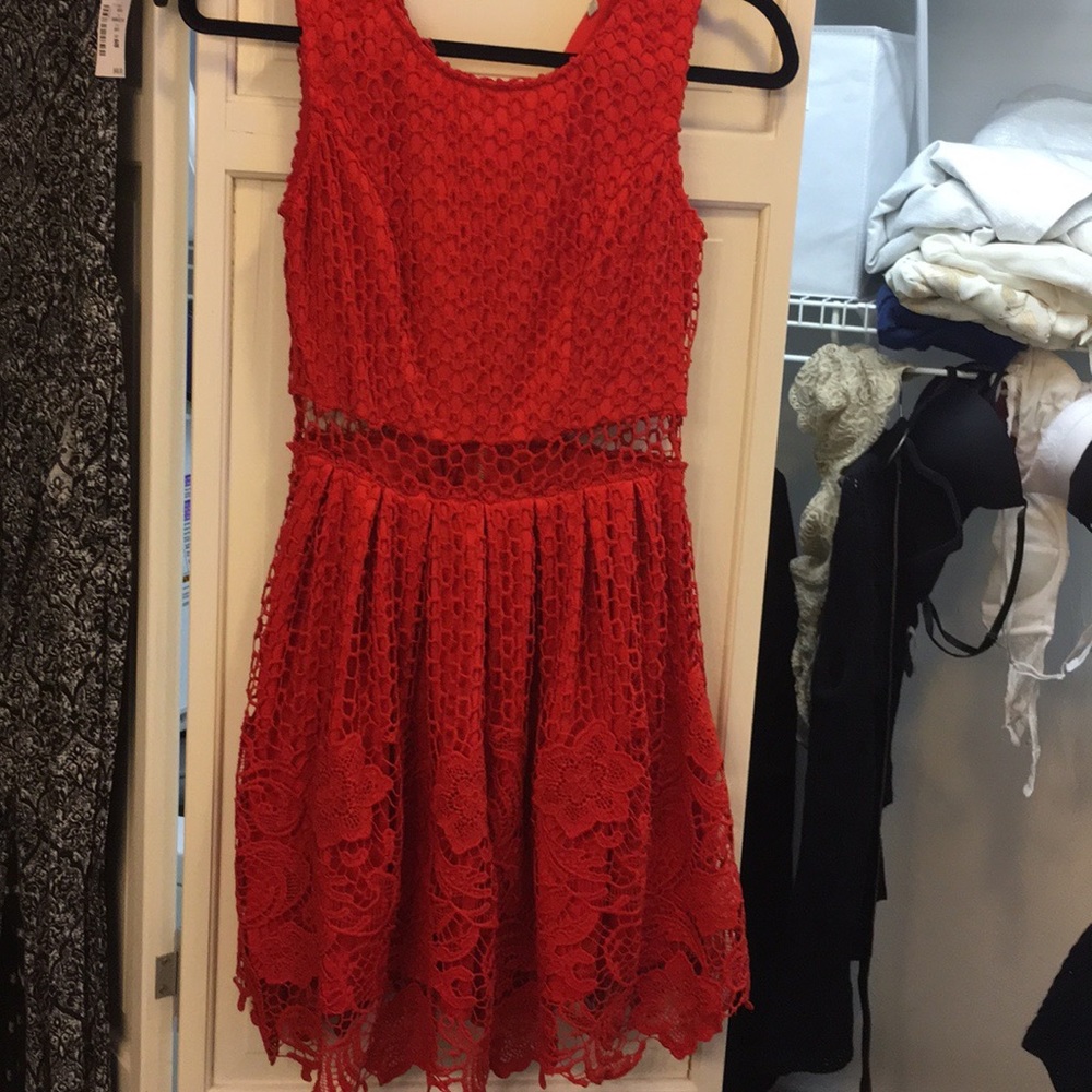 red dress